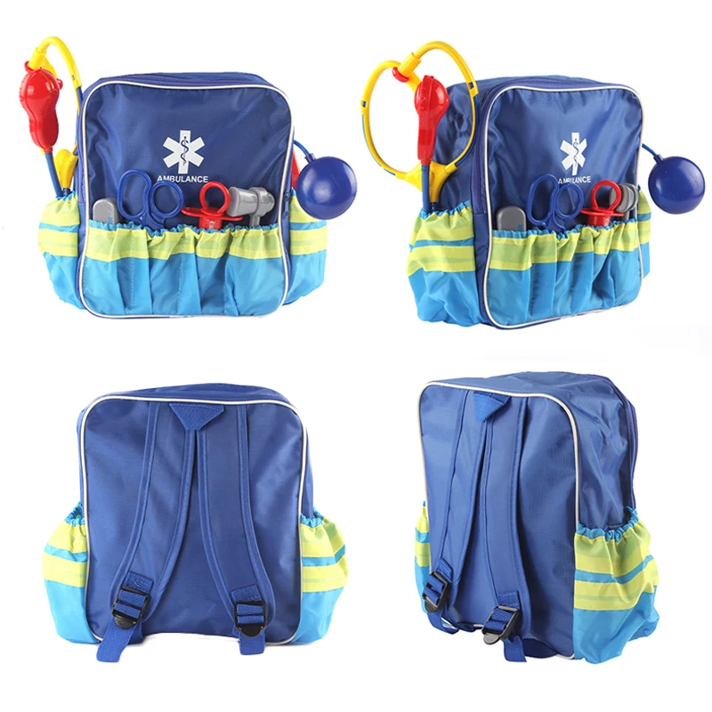 Conjunto de ferramentas de simulação de dramatização, conjunto infantil de brincadeiras com suporte para engenharia de fogo conjunto de pacote de linha up, presentes de festas