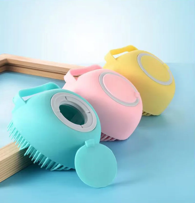 Brosse de bain en silicone, vue rapprochée