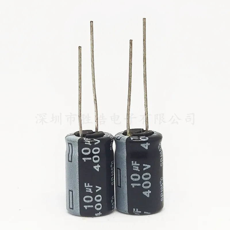 10PCS/lot Higt Quality 400V10UF 10*17mm 10UF 400V Straight Plug-in Aluminum Electrolytic Capacitor Size：10X17(MM)