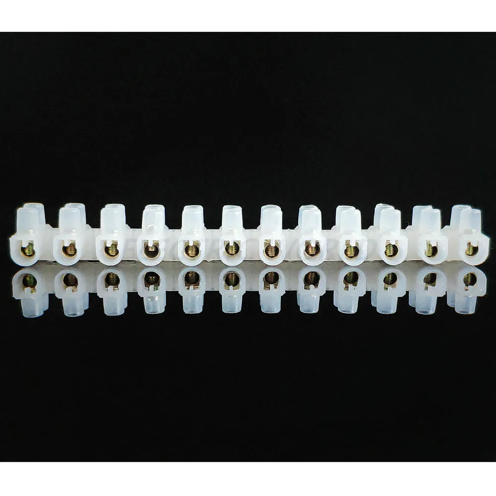Plastic terminal block Wire connector 5A 10A Dual Row 12 Positions Screw terminal block cable connector Electric Barrier Strip