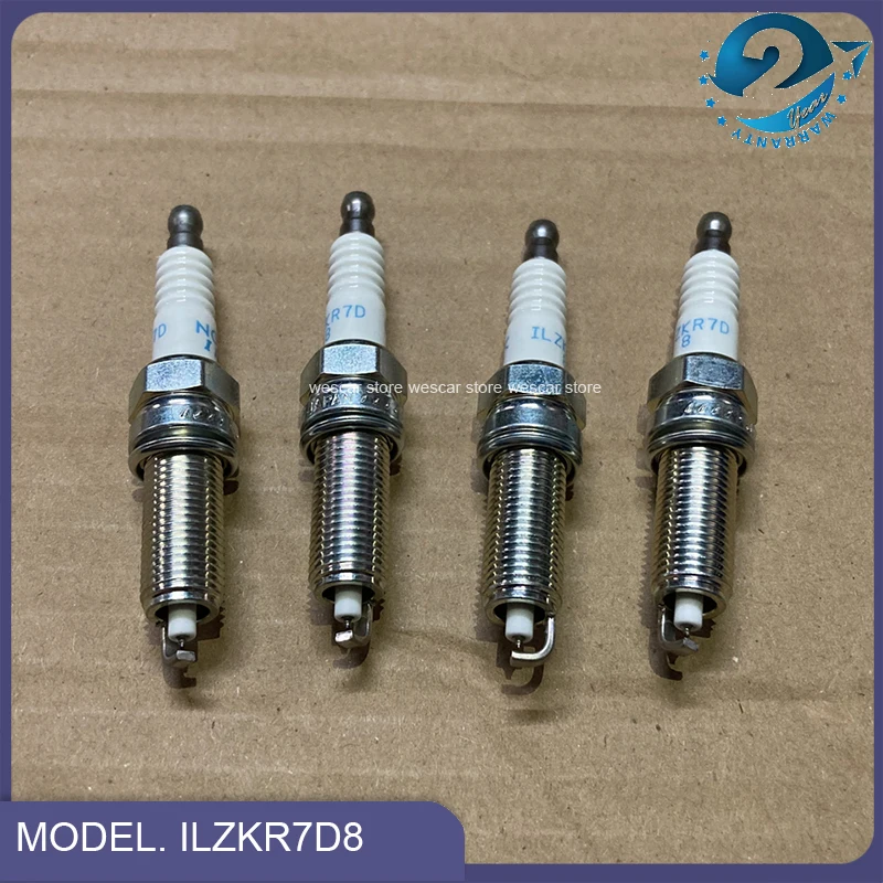 4PCS X Genuine OEM Parts Auto Iridium Spark Plug 09482-00642,ILZKR7D8 For Suzuki New Vitara SX4 S-cross Swift 1.0T, 1.4T Engine