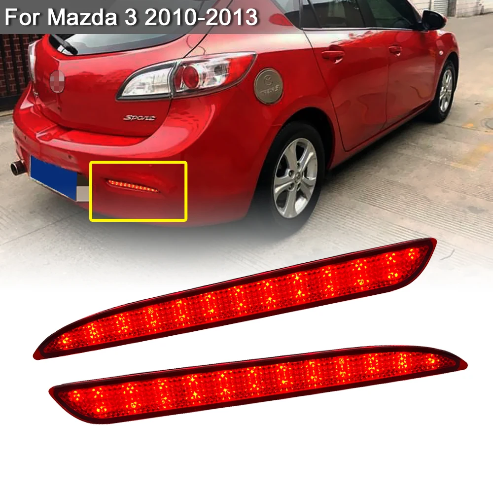 

2-in-1 LED Rear Bumper Reflector Running Warning Light Brake Stop Light For Mazda 3 Mazdaspeed 3 Axela BL5FW/BLEAW/BLEFW 10-13