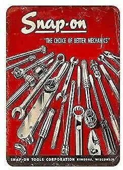 Snap-on Tools Vintage Metal Tin Signs Retro Wall Decor Tin Sign 8x12 Inch Home Kitchen Bedroom Bar Sign Decoration Posters Tin