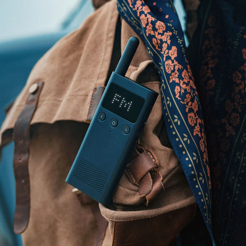 Xiaomi Mijia-Smart Walkie Talkie, 1S com Rádio FM, Alto-falante, Standby, Smart Phone APP, Compartilhamento de Localização, Fast Team Talk, 95%, Novo