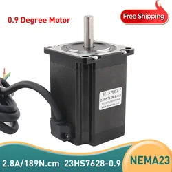 1pcs 23HS7628-0.9 degrees 4-lead Nema 23 Stepper Motor 2.8A 189N.CM for ISO CNC Laser Grind Foam Plasma Cut 57 Stepper Motor