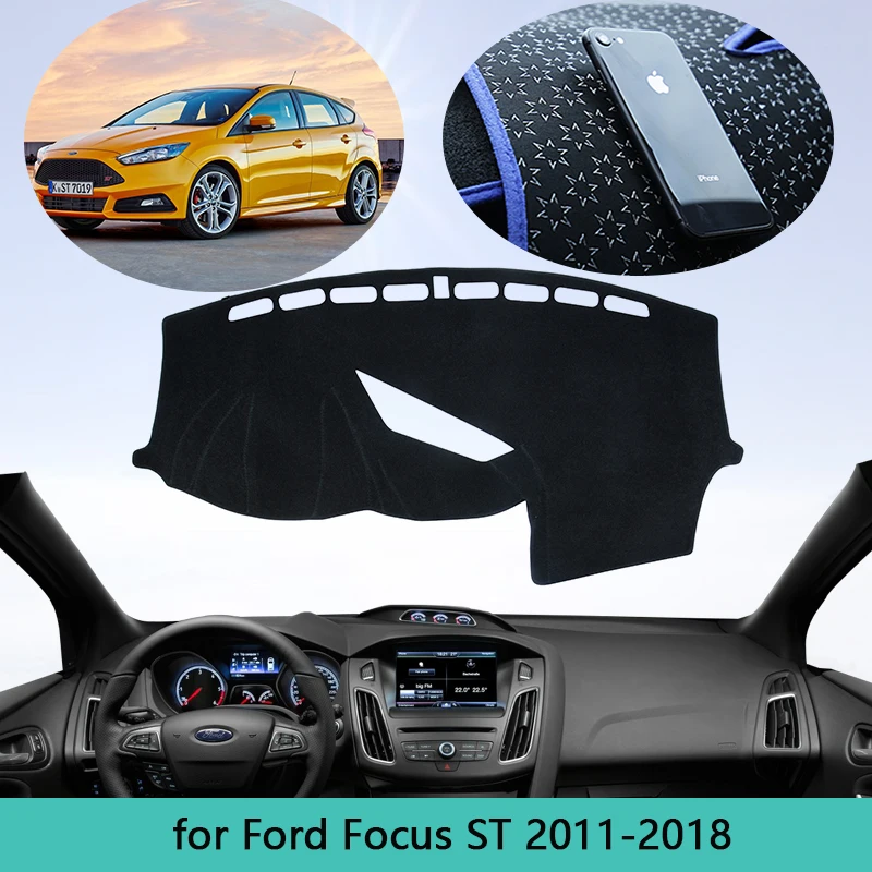 Sunshade Dashmat Protect Carpet Accessories for Ford Focus ST 2011~2018 Anti-dirty Mat Dashboard Pad  2012 2013 2014 2015 2016