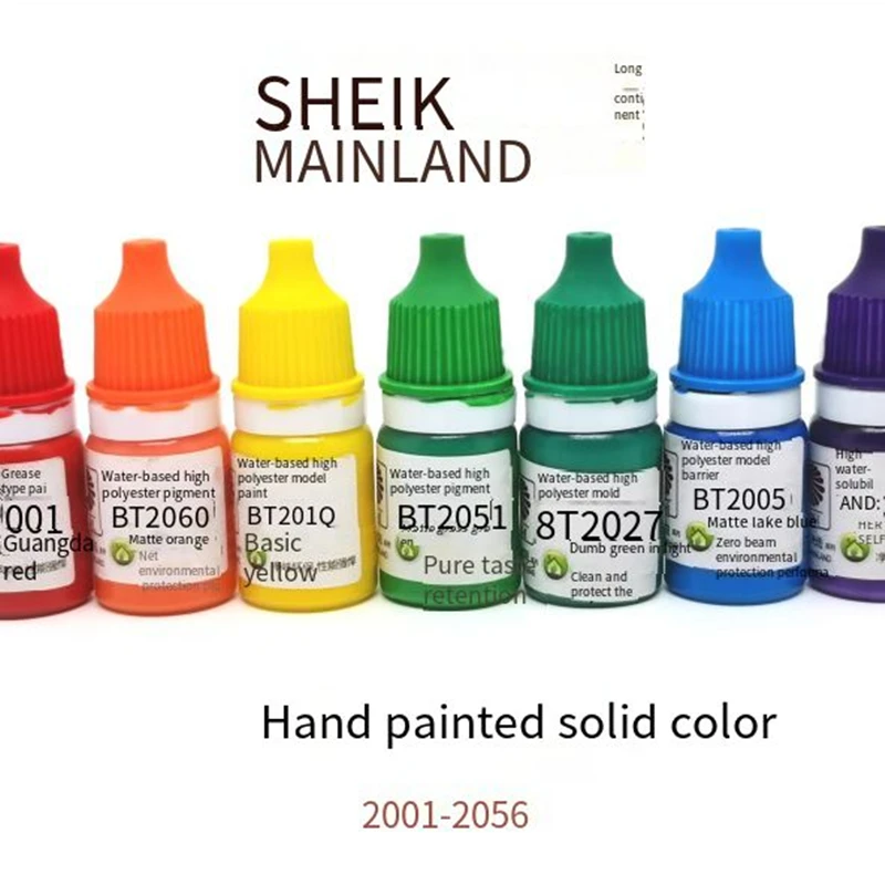 Paint Pigment Model Coloring Hand Painting Solid Color Pen Safety Water-based Matte SHEIK MAINLAND 2001-2056 3d Print Parts