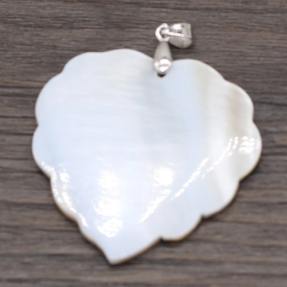 100% Natural Mother-of-pearl Art Pendants Leaf Shape Shell Charms for Summer Jewelry Making DIY Necklace Earrings Gifts