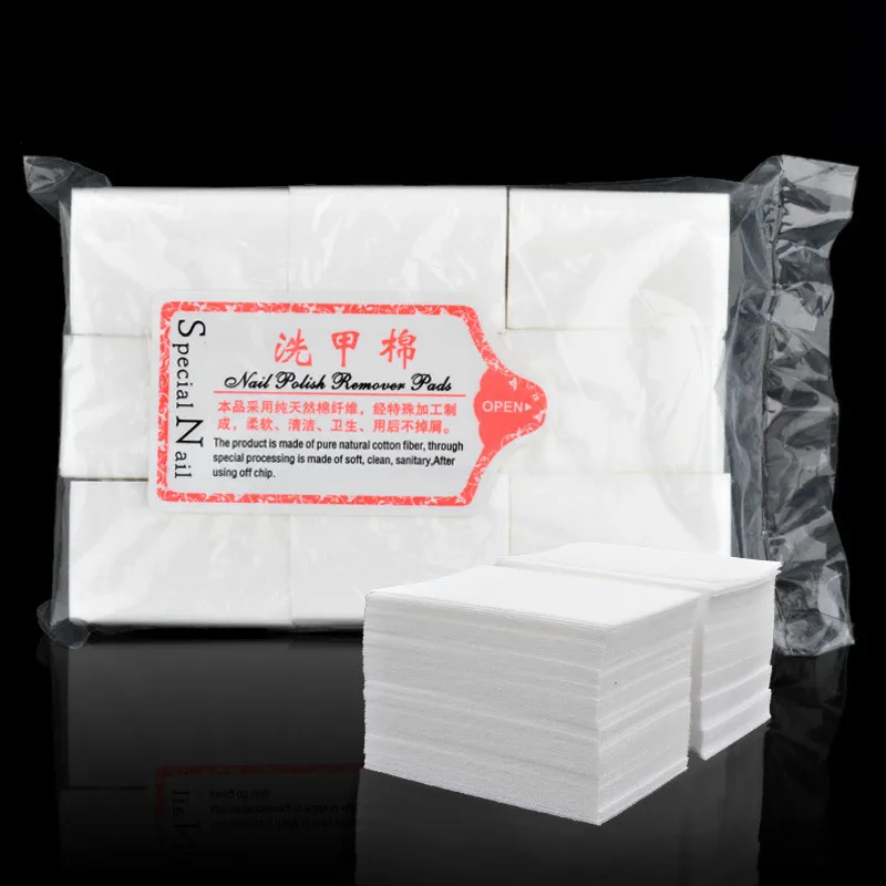 900 pcs Lint-Free Wipes Cotton For Nail Polish Remover UV Gel Nail Tips Polish Remover Cleaner Lint Paper Pads Gel Tools