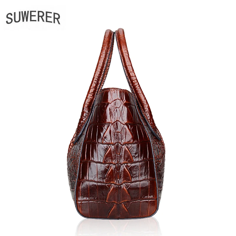 Quality Women Genuine Leather Bag Cowhide Leather Crocodile Pattern Women\'s handbags Luxury Designer bags 2021 women\'s brand