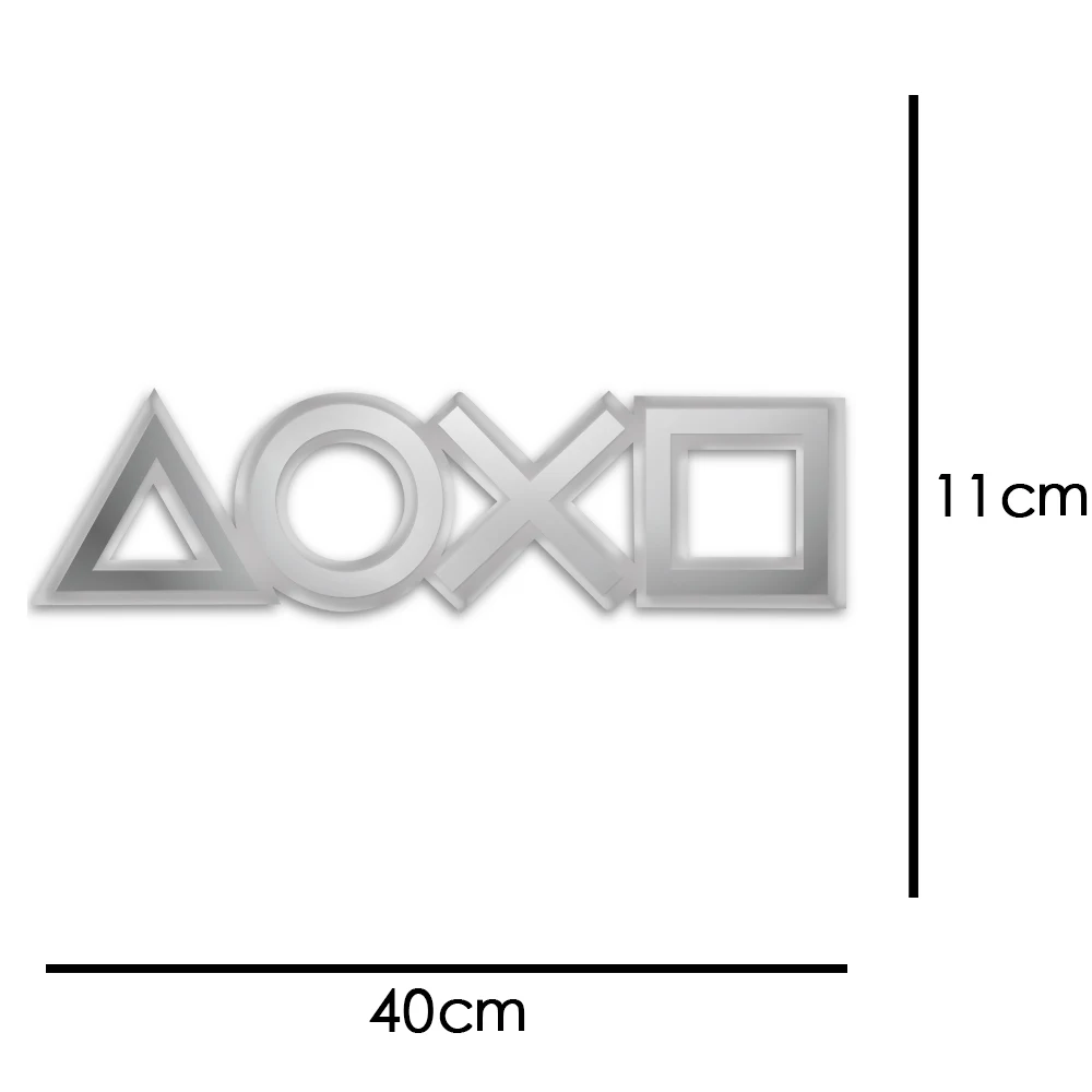 Imagem -06 - Controle de Parede Luminoso para Jogos Espelho para Console Botões de Ação Multi Cores Luz Led Letreiro de Parede