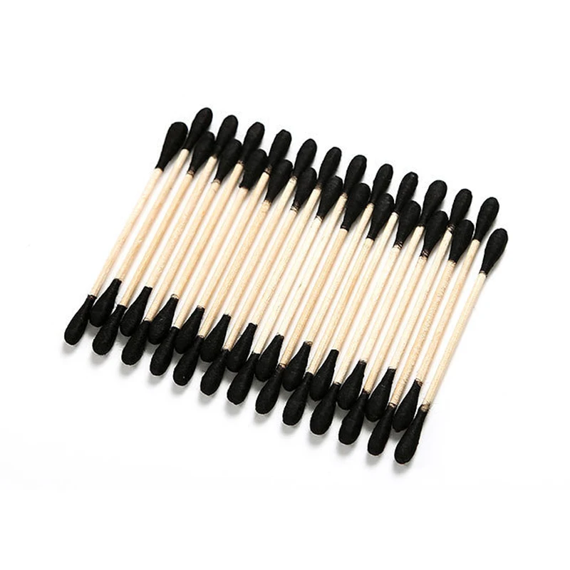 100/200pcs Pack Double Head Cotton Swab Women Makeup Cotton Buds Tip  Medical Wood Sticks Nose Ears Cleaning Health Care Tools