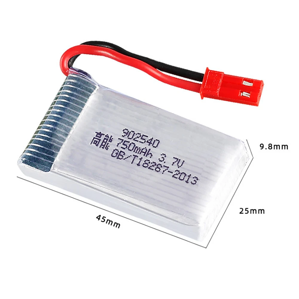 2ピース/ロット3.7v 750mah 902540 25C用mjxrc X400 X500 X800 huajun HJ819 HJ818 X25 rc航空機quadcopterスペアパーツ