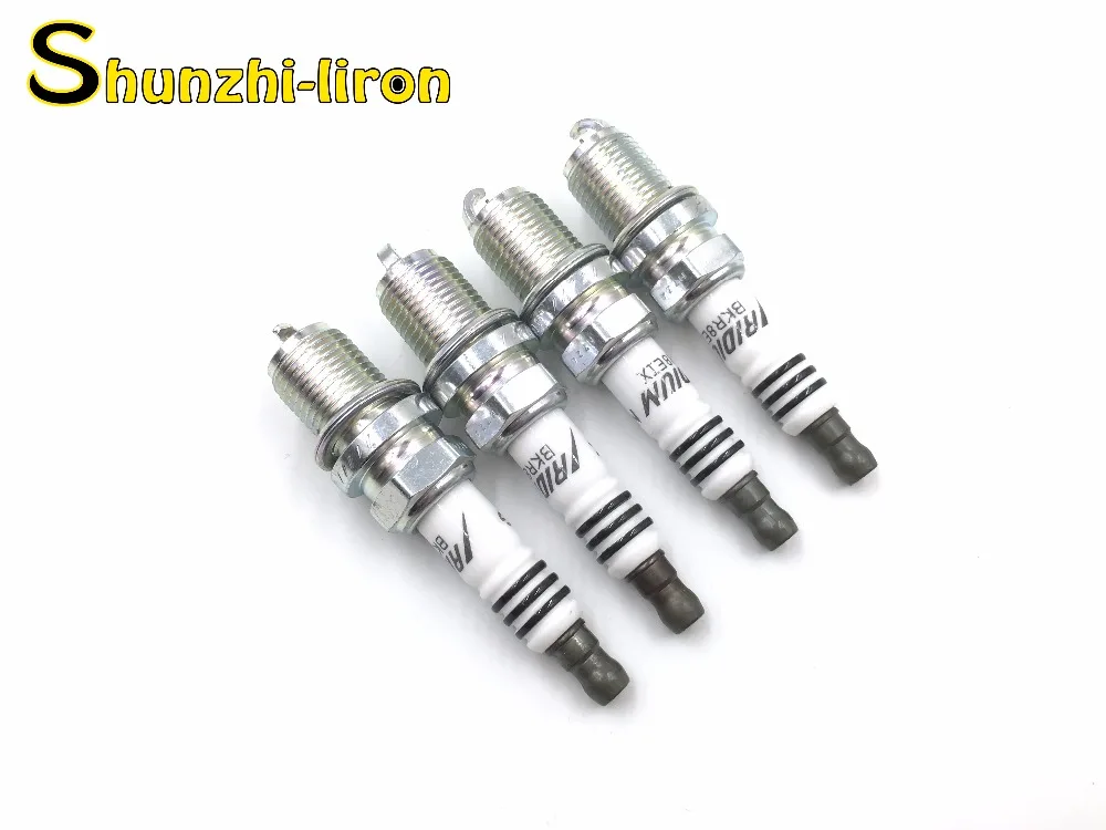 4pcs Iridium IX Spark Plugs BKR8EIX Colder Heat Range 8 for Ford Jaguar Lotus Porsche Rover Saab Volvo BKR8EIX 2668