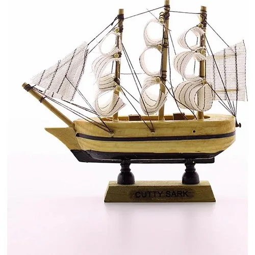 

Deco Elite Wood Handmade Sailing Ship Scale Model Decorative Hobby 12 cm- B