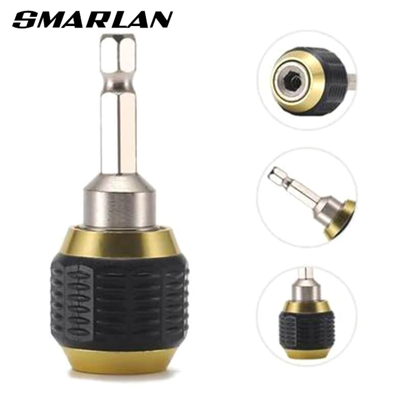 SMARLAN 60MM Hexagonal Shank Quick Coupling Drill Bits Adapter Chucks Convertor Socket Impact Tool For Woodworking/Metalwork