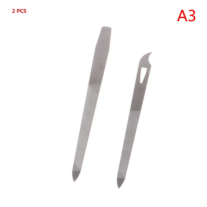 Stainless Steel Nail Art File Rod Double Sides Buffer Grinding Finger Cuticle Remover Polish Acrylic Gel Manicure Pedicure Tools