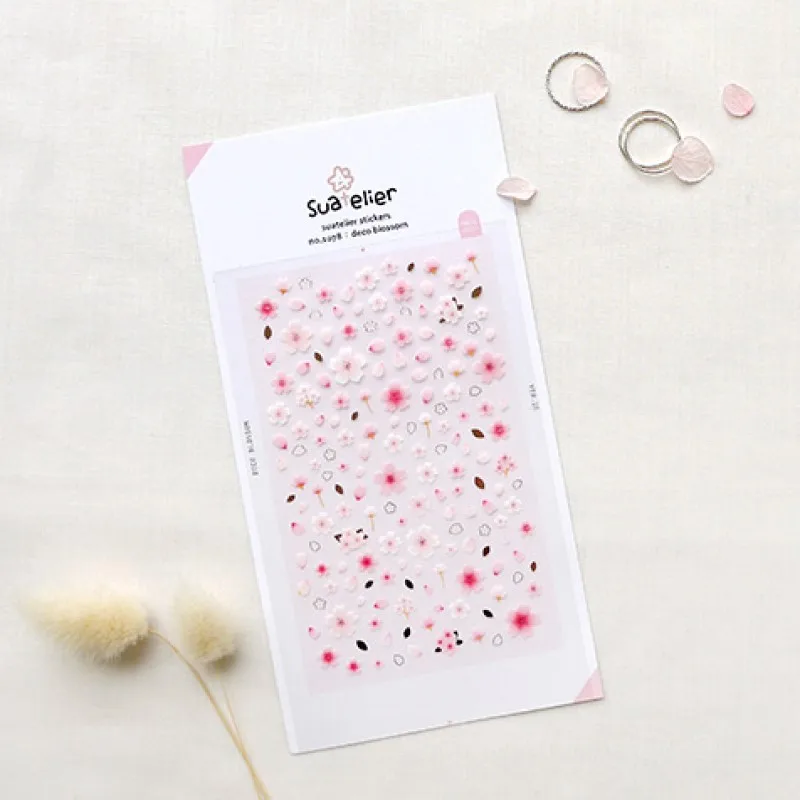 Suatelier różowy Sakura paznokci naklejki japonia kwiat wiśni wykrawania Scrapbooking materiał Hobby DIY Craft ozdoby do kartek