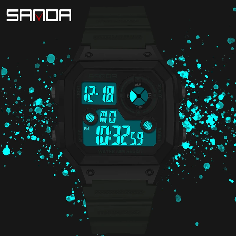 SANDA G Style Digital Watch Men Waterproof Ms Watch Sport Men Watches Boy Girl Electronic relogio masculino Relógio mulher