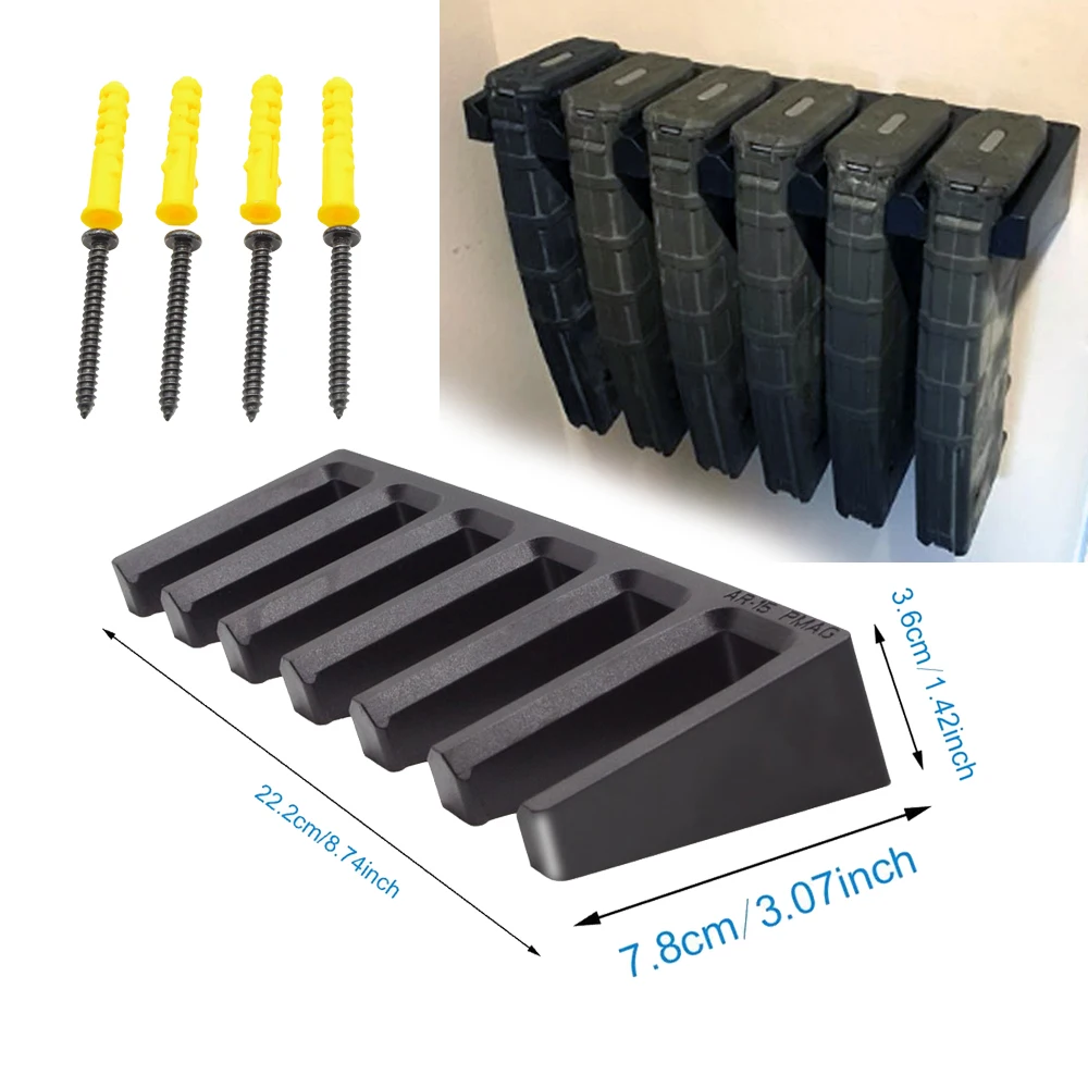 Estante de pared estándar PMAG para Glock y caza, almacenamiento de revistas familiares, ABS sólido 6X