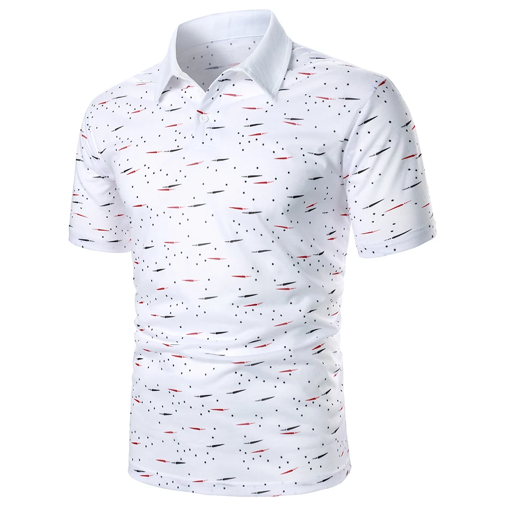 Men Polo Shirt Men Short Sleeve Polo Shirt Digital Printing Abstract PatternPolo Shirt New Arrivals   Leisure Fashion Top