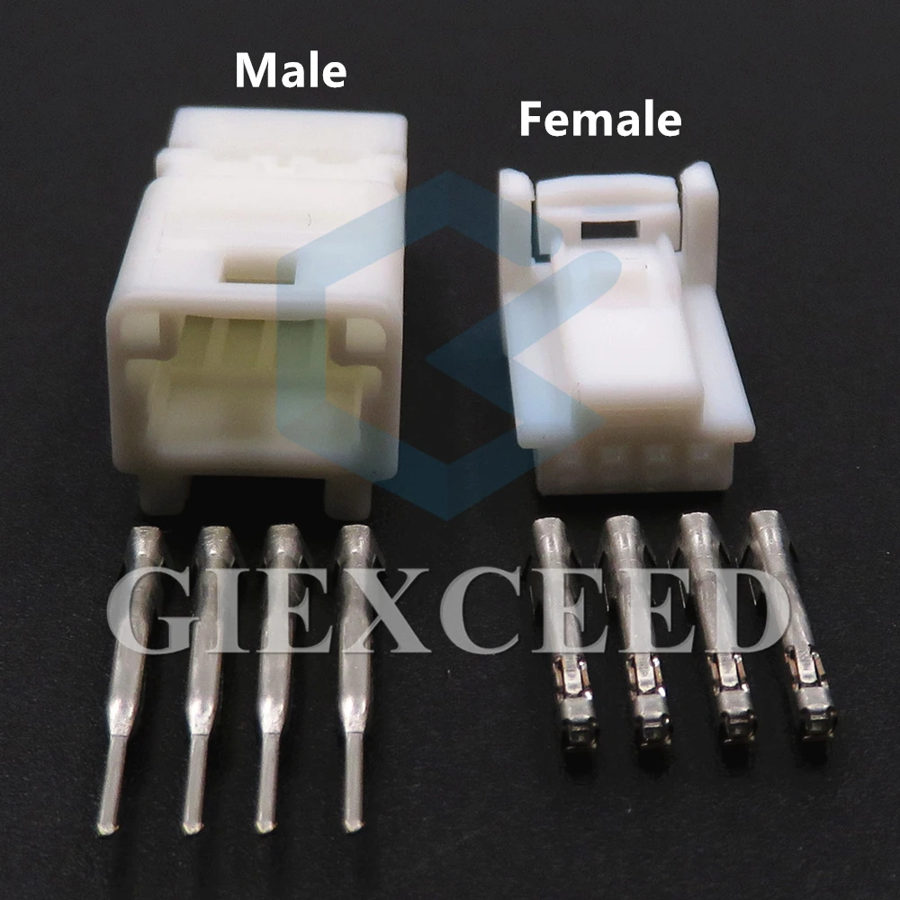 2 Sets 4 Pin Car Electric Cable Socket For Qashqai 0.7 Series 1612035-1 AC Assembly Miniature Auto Bluetooth Microphone Plug