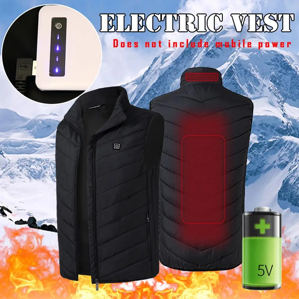 Outdoor Heating Cotton Clothing Sports Fishing Electric Heating Vest Constant Temperature Heating Clothing Suitable For Skiing