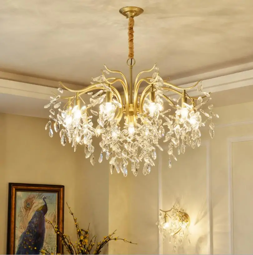 

Gold Black Nordic Crystal LED Chandeliers Chandelier Luxury Lighting Kitchen Dining Living room Bedroom Lamp lustre pendente