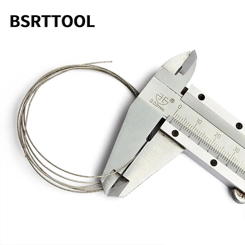 BSRTTOOL 0.3/0.6Mm Alat Pemotong Pisau Gergaji Kawat Berlian Pelat Listrik Ampelas Peralatan Potong Tangan Diy untuk Kayu Marmer Batu Kaca