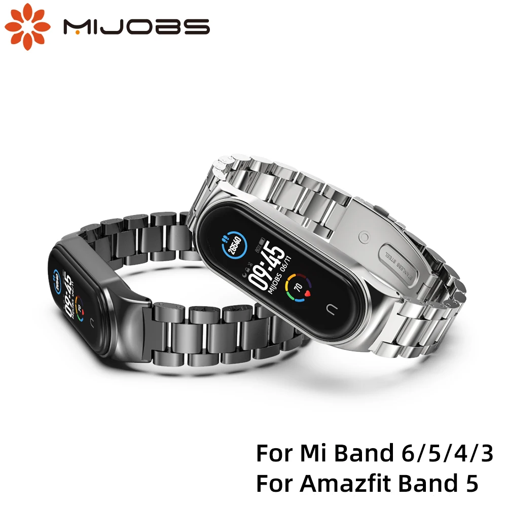 For Mi Band 5 6 Strap Global Metal Bracelet for Xiaomi Miband 4 3 NFC Wristband for Mi Band 6 Pulseira Bracelet Amazfit Band 5