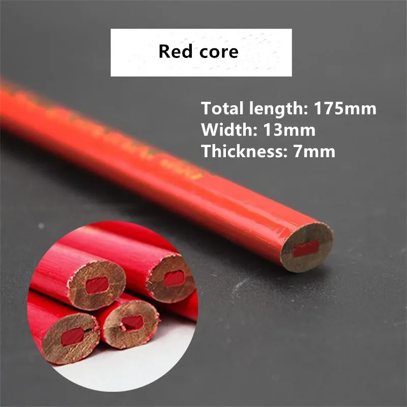 Oval thick-core woodworking pencils, do not roll freely for woodworking pencils