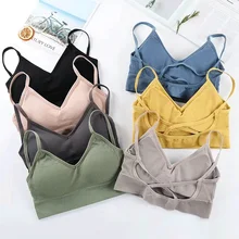 Tops de tubo para mujer, sujetador deportivo para mujer, ropa interior push-up, Tops deportivos sin costuras, lencería Sexy, Tops para mujer, sujetador para niña