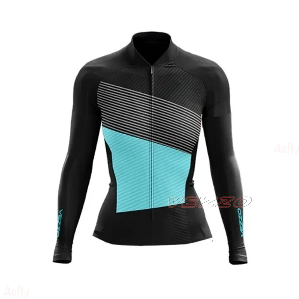 VEZZO Cycling Blouse Women\'s Long Sleeve Cycling Shirt Female Cyclist Shirt