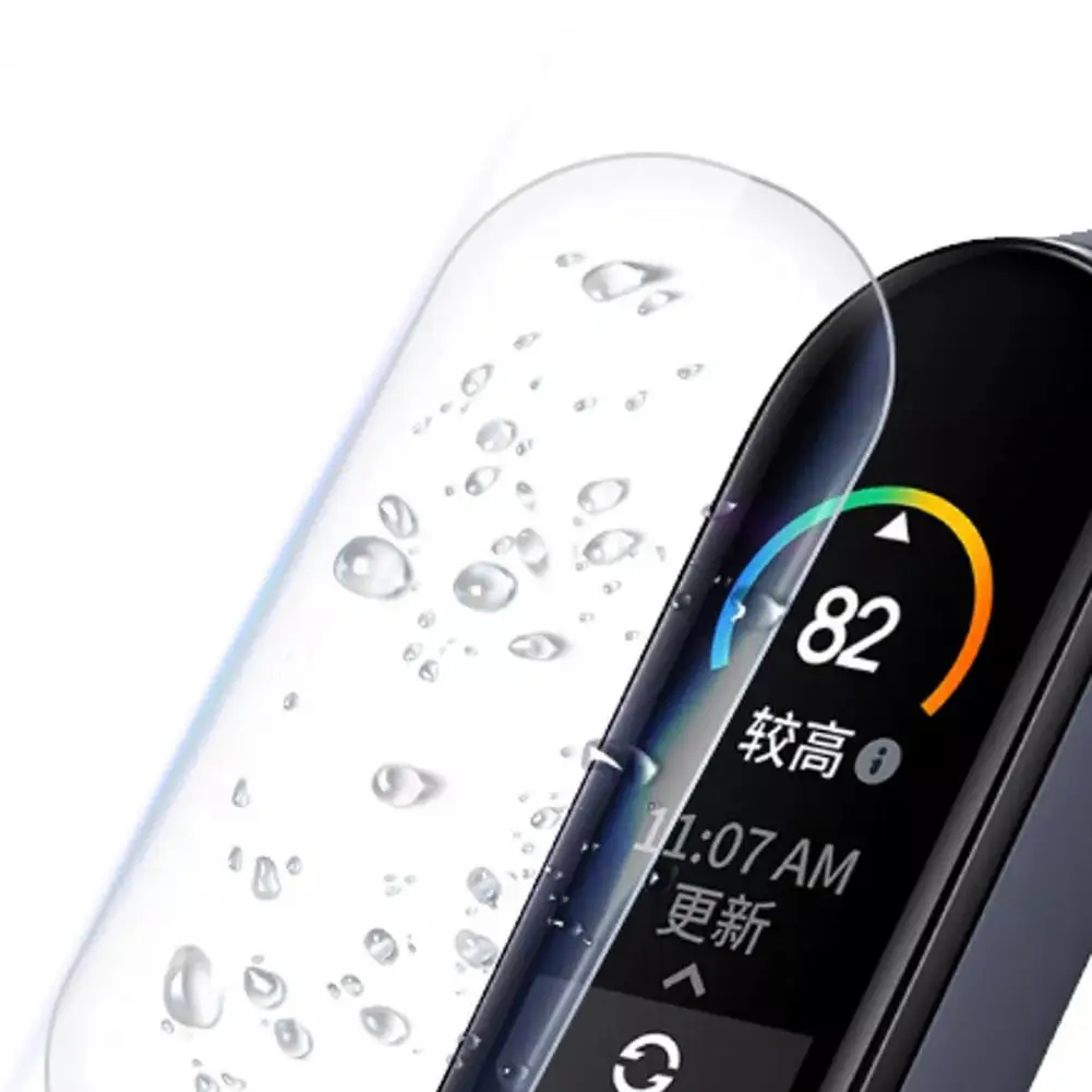3 Stuks Horloge Beschermende Film Hoge Schermgevoeligheid Zelfadhesie Horloge Schermbeschermer Voor Mi Band 4/5/6