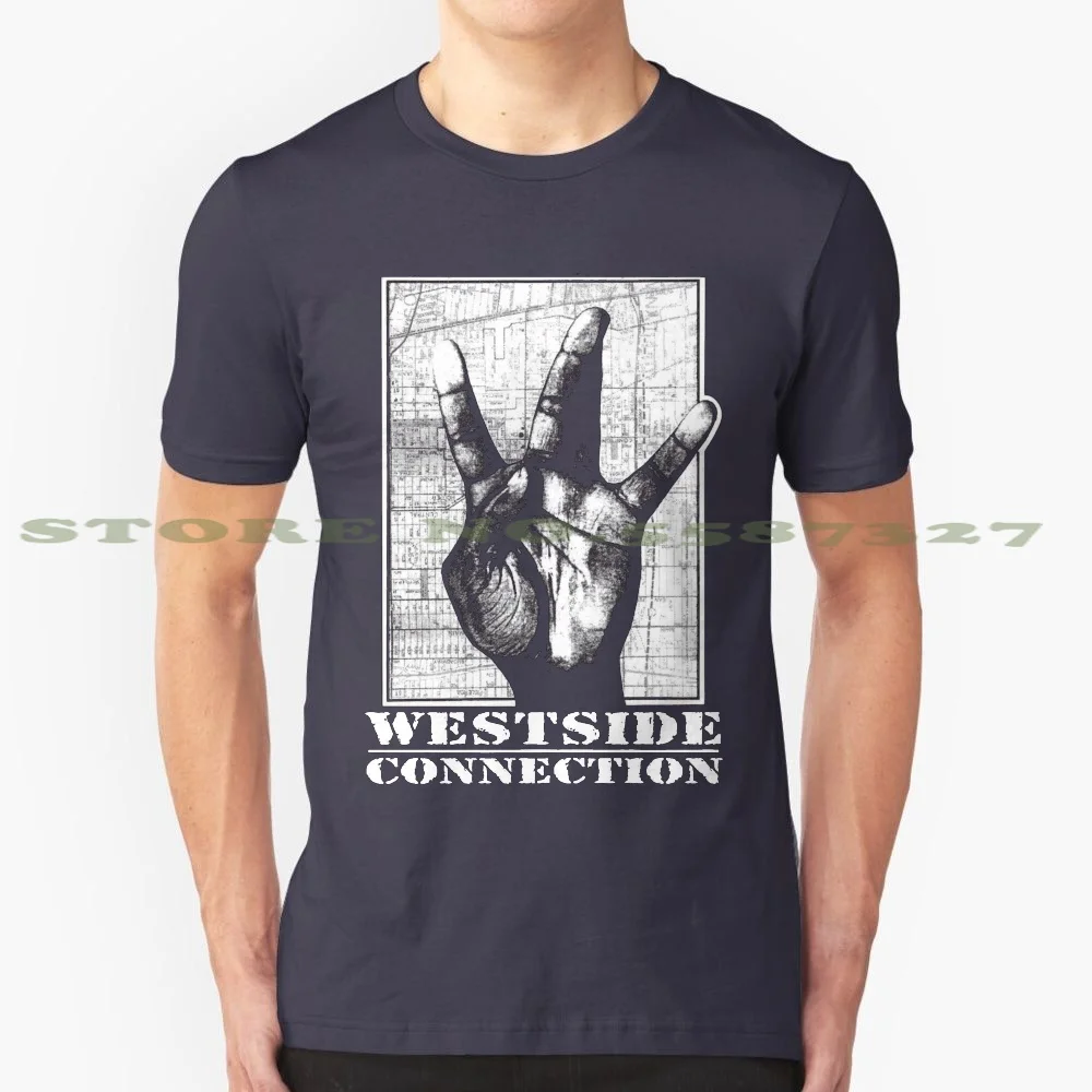 Wests ide Verbindung 100% reine Baumwolle T-Shirt Wests ide Verbindung Würfel Rapper Hip Hop Küste