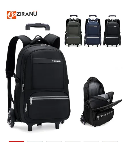 

ZIRANY Kids School Rolling Bag Wheeled Backpack for Boys Student School trolley backpack for boys school wheeled bag with wheels