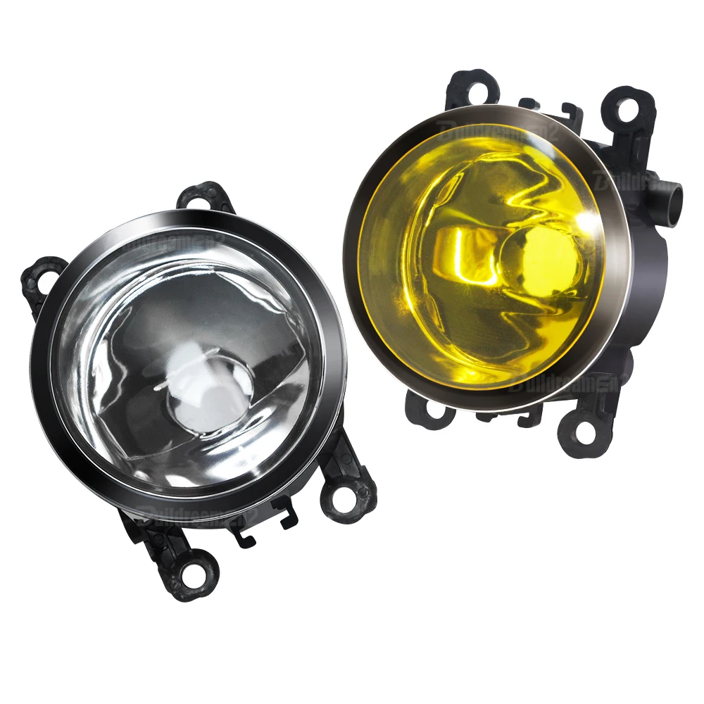 Buildreamen2 2 X Halogen Fog Light For Fiat 500 Panda Punto Evo Sedici 55W 100W Car Front Bumper Fog Lamp Warm White Yellow 12V