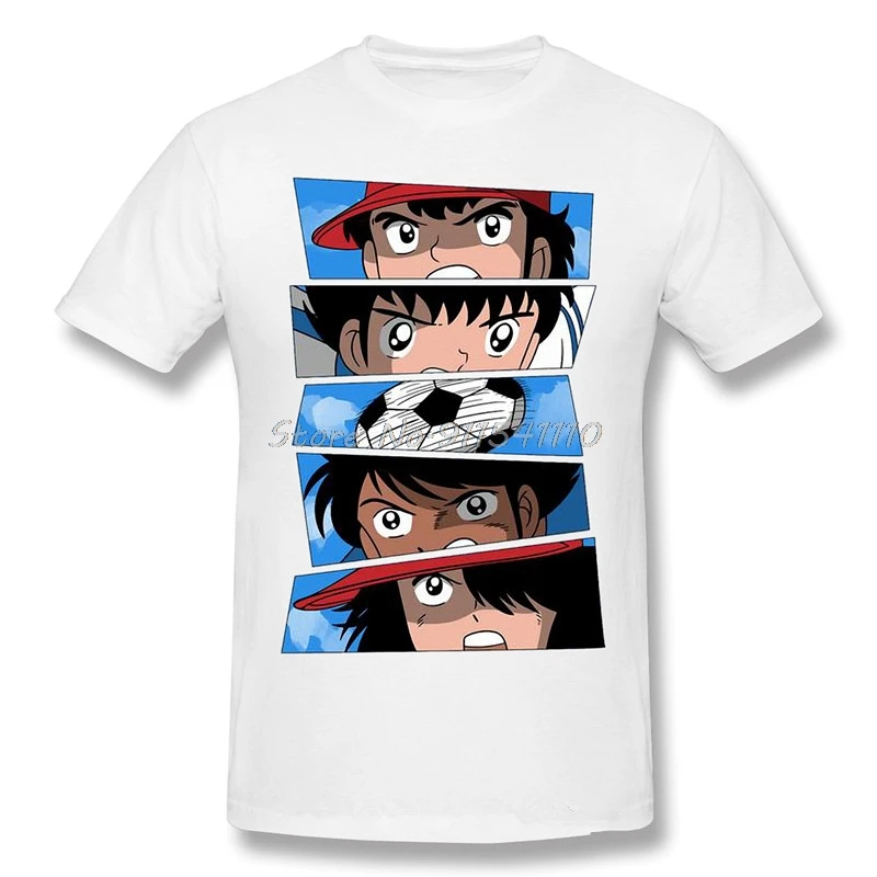 BALL IS LIFE Tops Clothes Streetwear Design Captain Tsubasa About Football Anime Cotton Men T-Shirt