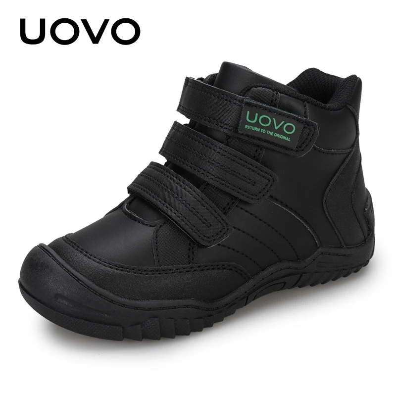 UOVO-zapatillas de deporte de media caña para niños, zapatos deportivos a la moda para exteriores, informales, talla 26-36, 2024