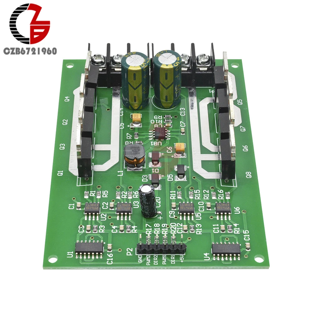 DC 5V 12V 24V 15A Dual H-Bridge DC Motor Driver Module Motor Drive Controller Board for Arduino Robot Car Compatible 3V-36V