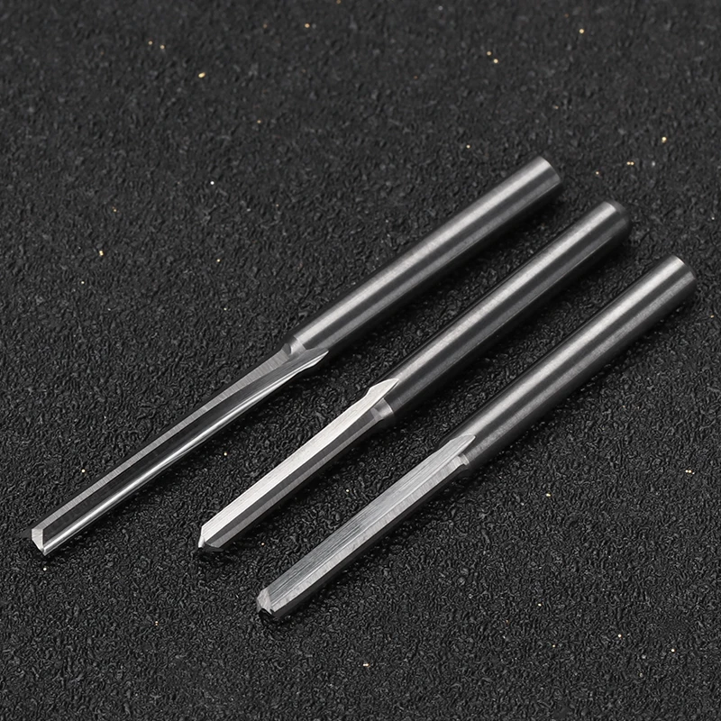 XCAN fraise à fente droite 3.175mm tige 1.0-3.175mm 2 cannelures CNC routeur Bit carbure fraise en bout CNC Machine outil de fraisage