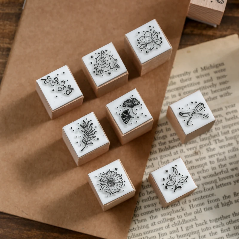 Vintage English Poetry Plants Prince Planet Decoration Stamp Set DIY wooden rubber stamps for scrapbooking standard stamp