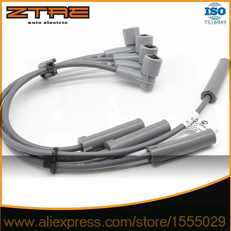 Juego de cables de bujía, Cable de encendido apto para Lada 2111-3707080-04