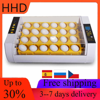 HHD Fully Automatic Incubator Hatching 24 Eggs Brooder High Hatching Rate Chicken Eggs Hatchery Machine Farm Hatchery Equipment