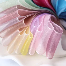 10Meters/Roll Organza Ribbon Gift Wrapping DIY Wedding Party Decoration Christmas Silk Ribbons Lace Fabric