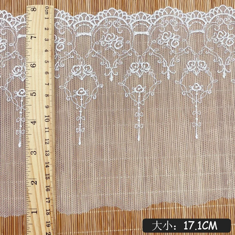 High Quality Width Cotton Embroidered Lace Sewing Furnishing Garment Accessories DIY Handmade Craft Materials