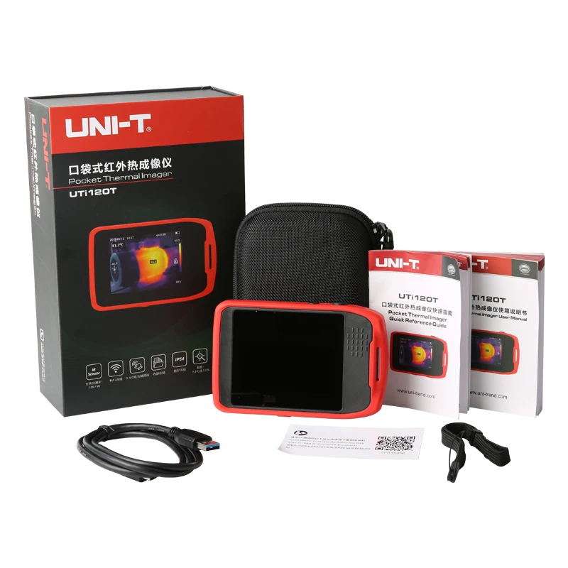 UNI-T UTi120T Taschen-Wärmebildkamera mit kapazitivem Touch; Intelligentes WIFI-Erkennungsthermometer für Leiterplatten/Motor/Rohrtemperatur