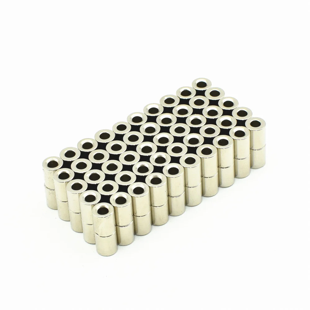 NdFeB Magnet Ring Dia. 5.4x2.6x6.6 mm N42H Tube Diametrically Magnetized Neodymium Permanent Rare Earth Magnets 60pcs