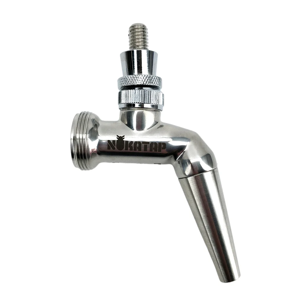 Kegland Nukatap beer brewing faucet nozzle/ homebrew tap spray stout spout, Stainless Steel silver color