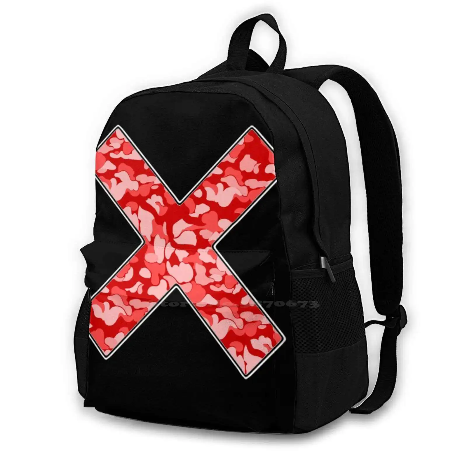 Yung X 3d Print Design Backpack Casual Bag Alphabet Letter Camo Hypebeast Travis La Flame Shape Symbol